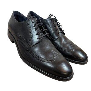 Cole Haan Grand OS Watson Black Leather Wingtip Oxford Shoes